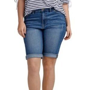 Love Nation Bling Bermuda Denim Shorts SZ 16